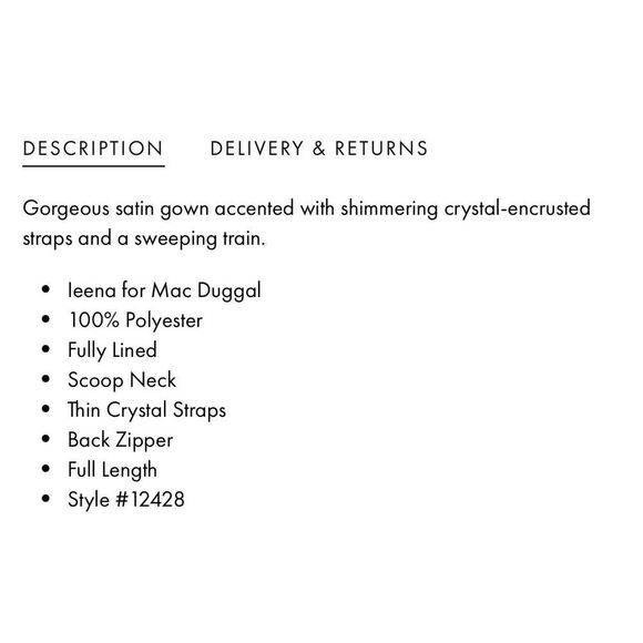 Mac Duggal NWT size 4 white Charmeuse Rhinestone Strap Trumpet Gown style 12428 - Picture 4 of 7